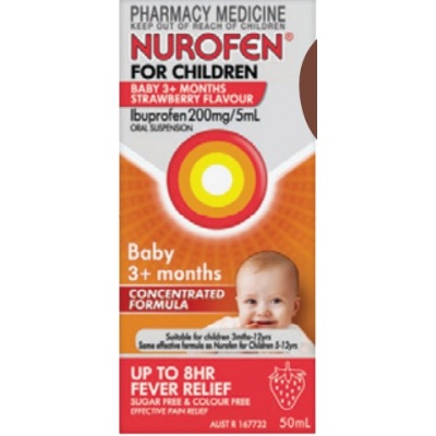 NUROFEN BABY 3 MONTHS+ STRAWBERRY 50ML