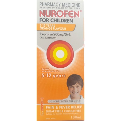 NUROFEN CHILD 5-12YR ORANGE 100ML