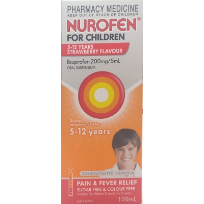 NUROFEN CHILD 5-12YR STRAWBERRY 100ML