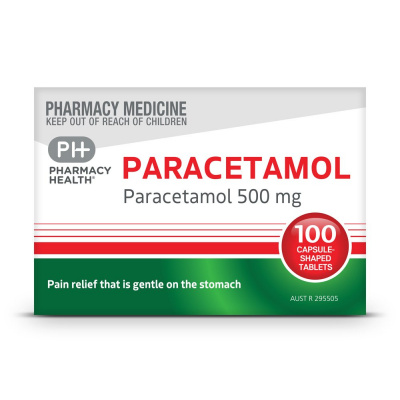 PHARMACY HEALTH PARACETAMOL 100 TABLETS S2